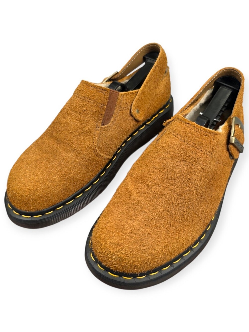 Dr. Martens Isham Faux Shearling Lined Suede Slingback Mules Mens US 8 Women's 9
